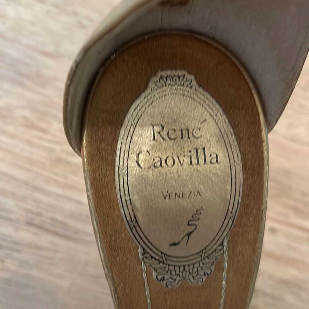 Rene Caovilla gorgeous gold and rhinestone heels size 39 - Picture 4 of 9